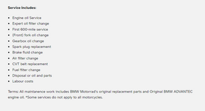 BMW Motorrad Service Inclusive Package 3 Years or 18000 Miles